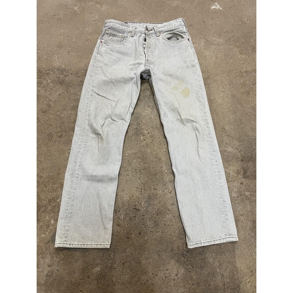 Vintage Levis 501 Jeans‎ Mens 31x30 Gray Regular Straight Button Fly USA 90s